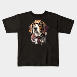 Hipster Beagle Kids T-Shirt